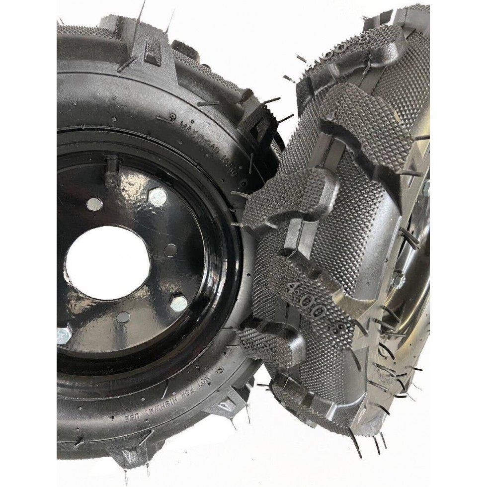 KIT COPPIA DI RUOTE GOMMATE 400X8 PER...