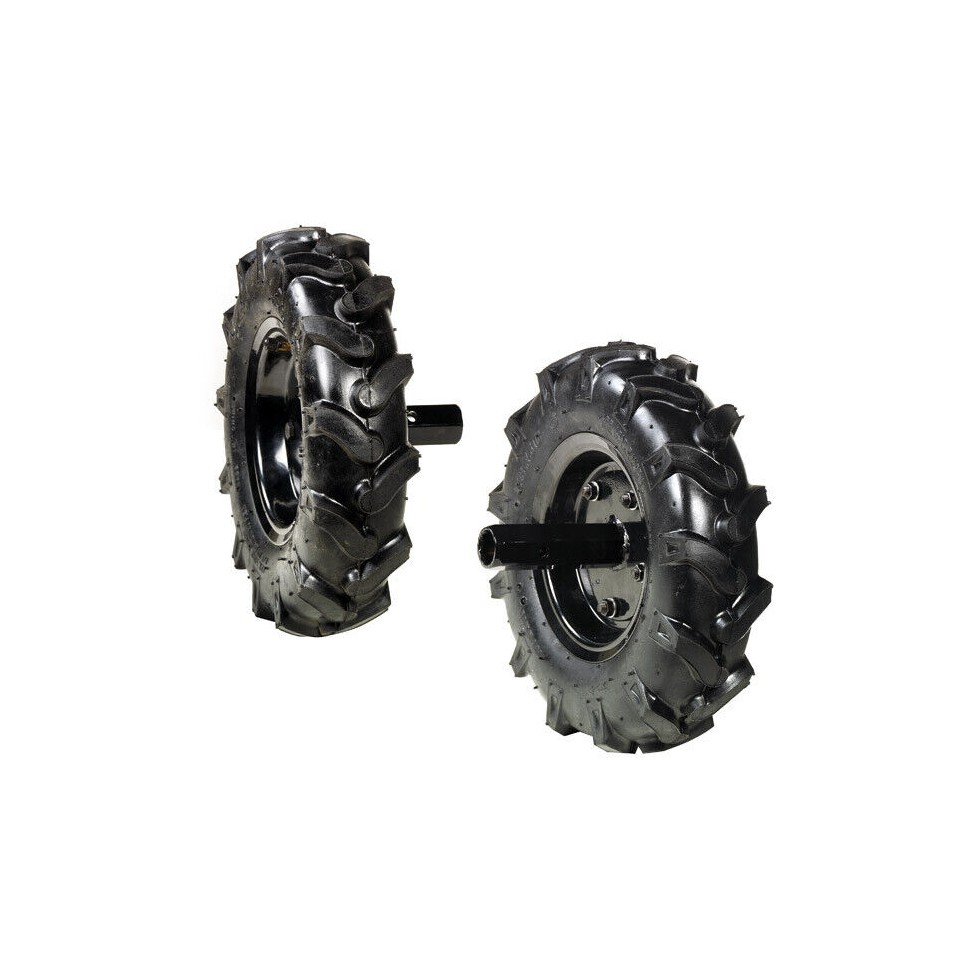 KIT COPPIA DI RUOTE GOMMATE 400X8 PER...