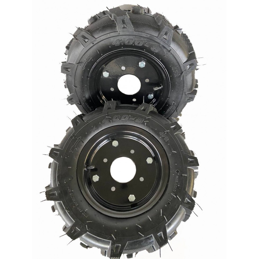 KIT COPPIA DI RUOTE GOMMATE 400X8 PER...