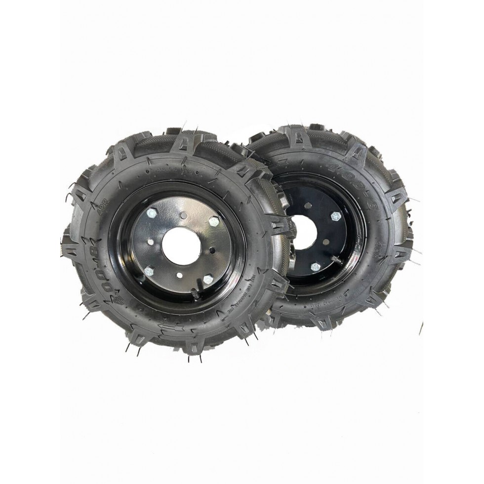 KIT COPPIA DI RUOTE GOMMATE 400X8 PER...