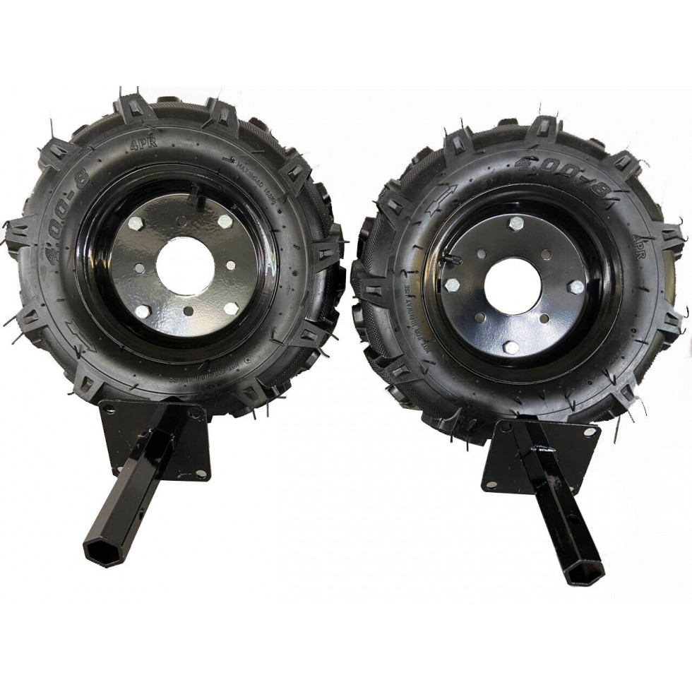 KIT COPPIA DI RUOTE GOMMATE 400X8 PER...