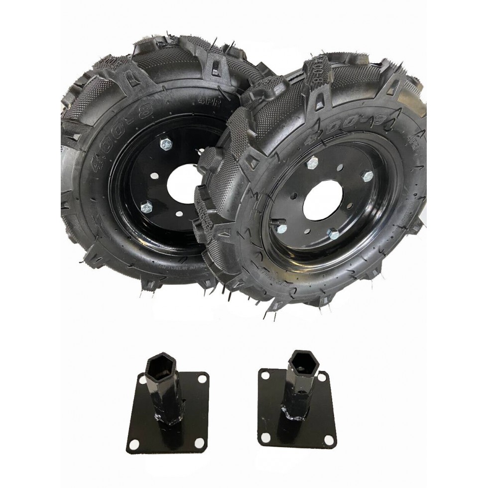 KIT COPPIA DI RUOTE GOMMATE 400X8 PER...