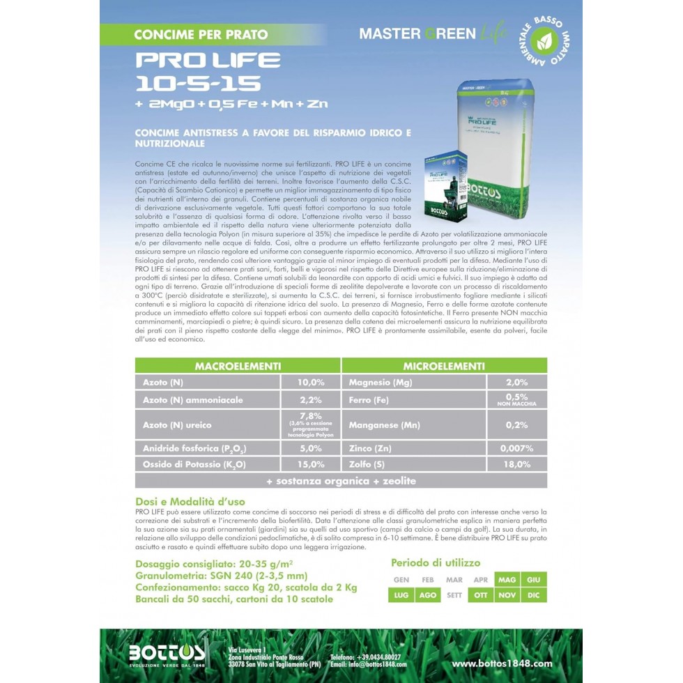 BOTTOS PRO LIFE 10-5-15 CONCIME PER...